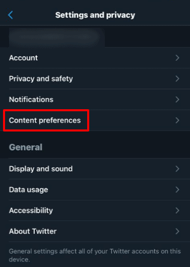 Content Preferences 