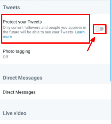 make your twitter account private on iphone