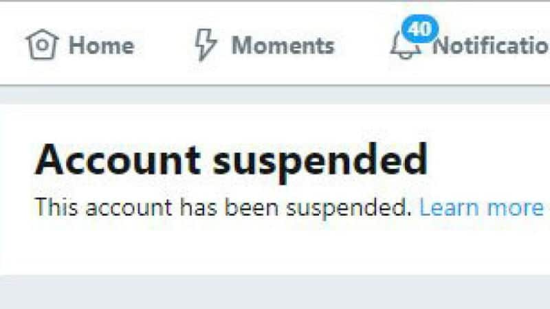 your twitter account has been suspended