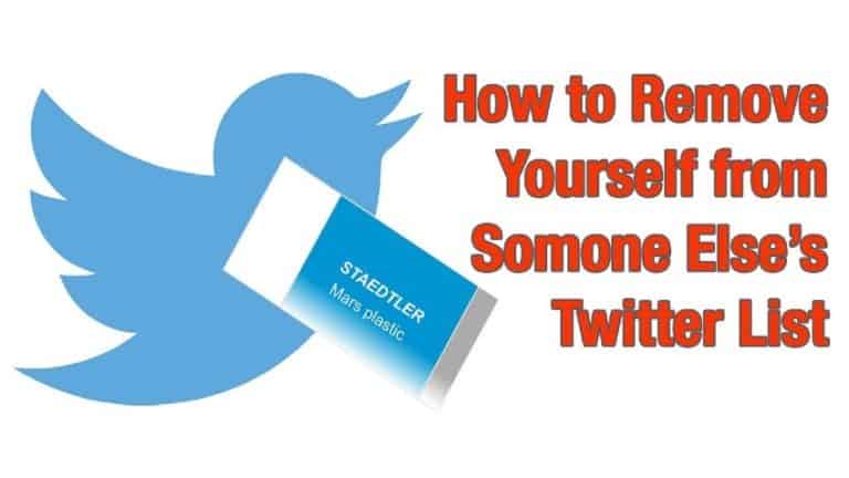 How to Remove Yourself from a Twitter List