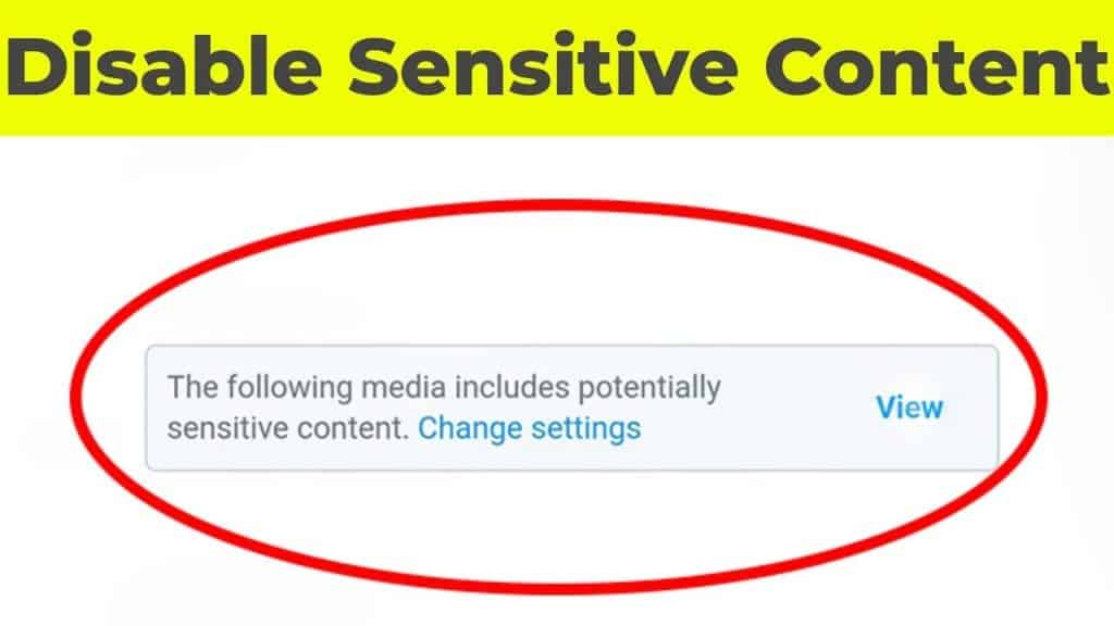 how to turn off sensitive content on twitter