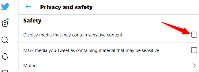 disable Twitter Sensitive Content in Android