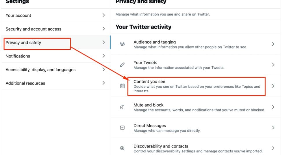 how to change twitter settings to see sensitive content
