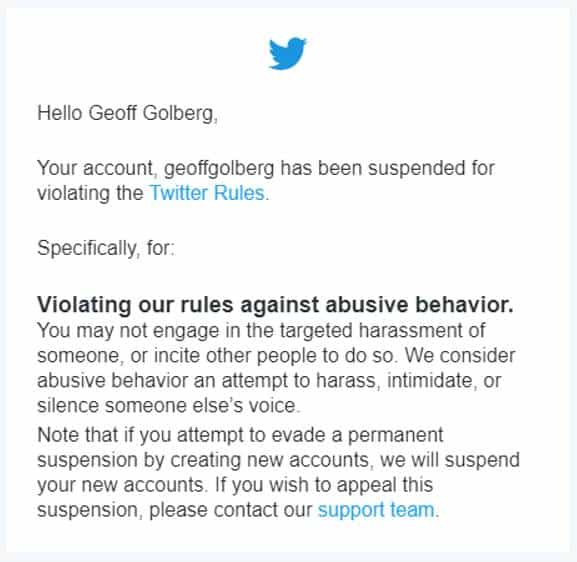 is twitter suspension permanent