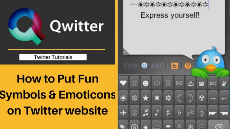 How to Put Fun Symbols & Emoticons on Twitter website